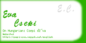 eva csepi business card